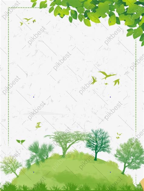 Drawing Green Environmental Protection Landscape Background Image