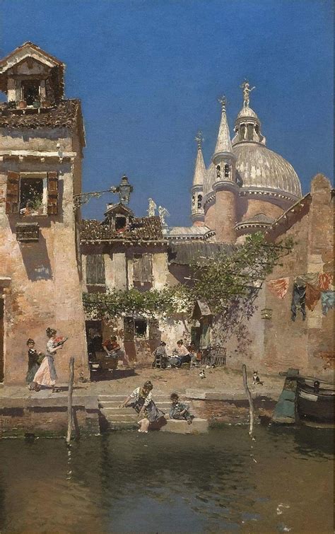 Martin Rico Y Ortega Venetian Canal Scene Private