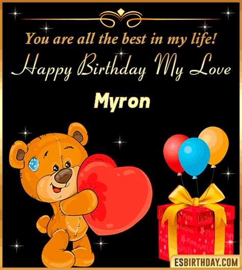 Happy Birthday Myron  🎂 Images Animated Wishes【28 S】