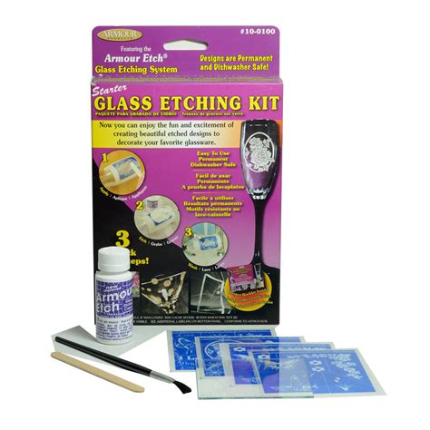 Armour Etch Glass Etching Cream Starter Glass Etching Kit