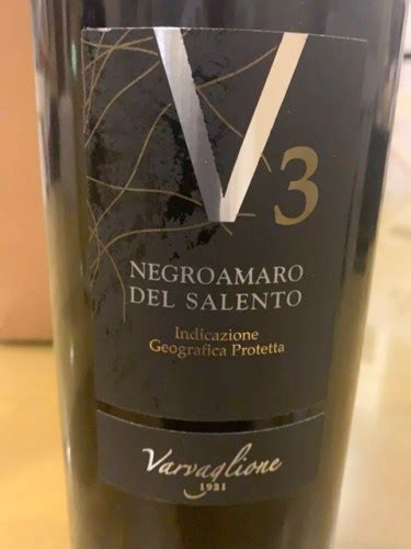 Varvaglione V3 Negroamaro Del Salento Vivino US