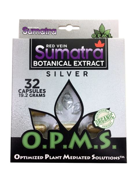 Red Sumatra Opms Silver Kratom Capsules Ct Free Shipping