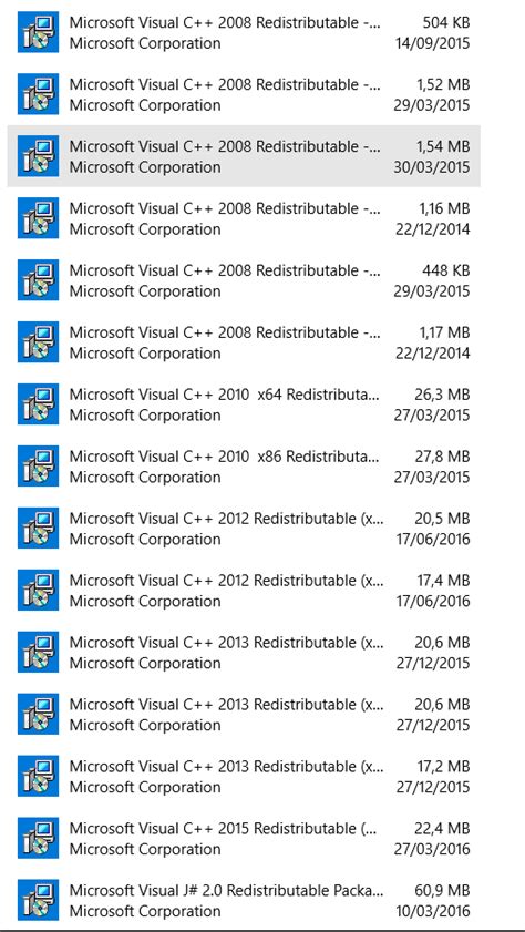 Multiple Different Versions Of The Microsoft Visual C Redistributable Mildlyinfuriating