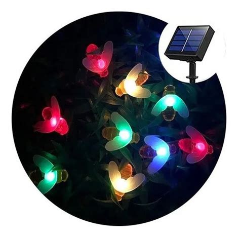 Guirnalda Abejas Luces 50 Led Navidad Solar Rgb 35712 Cuotas sin interés