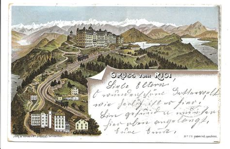 Gruss Vom Rigi LU Schlumpf Litho No 75 Rigi Kulm 1904 Kaufen