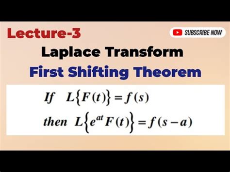 Laplace Transform First Shifting Theorem YouTube