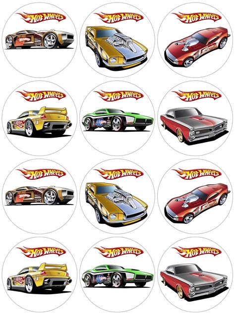 Hot Wheels Cupcake Topper Hot Wheels Party Hot Wheels