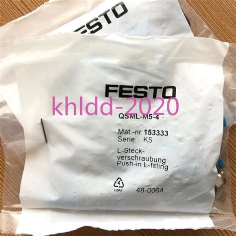 10PC New FESTO QSML M5 4 153333 Push In Connector Free Shipping EBay