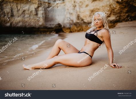 Sexy Fit Woman Bikini Sitting On Stock Photo Edit Now