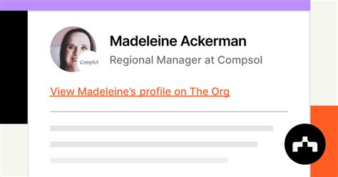 Madeleine Ackerman Regional Manager At Compsol The Org