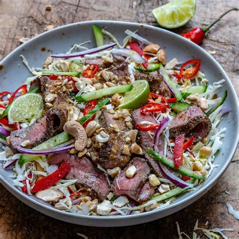 Easy Thai Beef Salad Recipe Keto Paleo Whole Blondelish