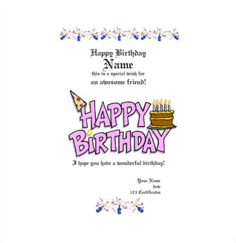 Birthday Gift Certificate Templates - 16+ Free Word, PDF, PSD ...