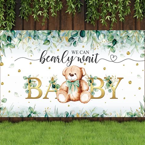 Buy Bear Baby Shower Party Backdrop We Can Bearly Wait Photo Background