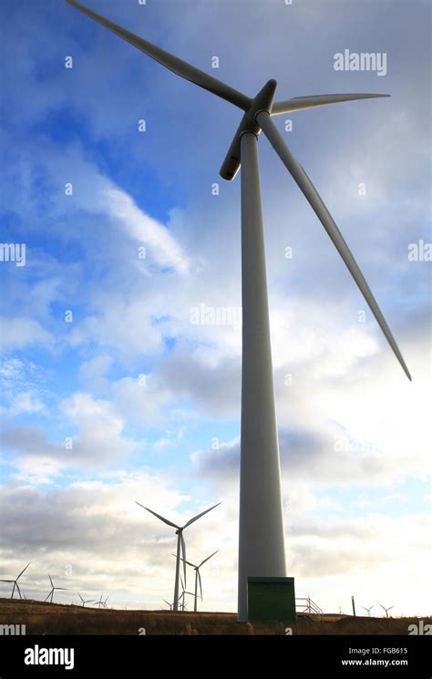 Wind Turbines At Whitelee The Uks Largest Onshore Windfarm Near