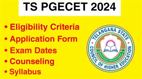 Ts Pgecet Eligibility Criteria Exam Date Application Form