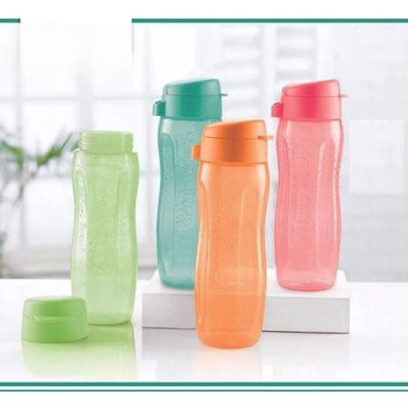 Tupperware Aquaslim Plastic Fliptop Water Bottle Ml Multicolour