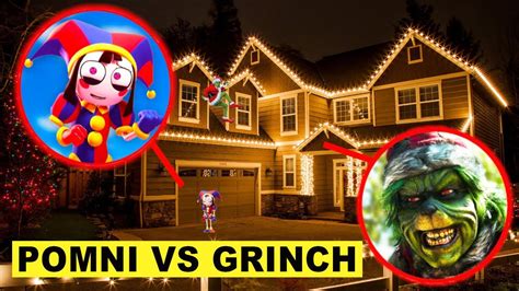 Drohne Berwacht Grinch Vs Pomni Aus Der Unglaubliche Digitale Zirkus