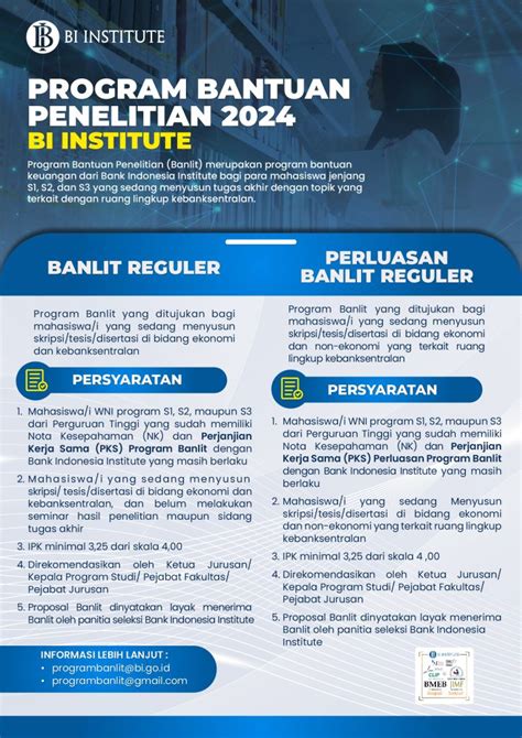 Info Beasiswa Bi Institute Bantuan Penelitian Himatika Ugm