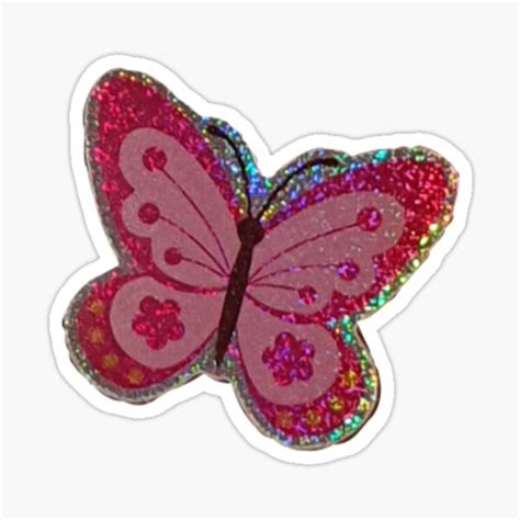 Y K Aesthetic Butterfly Glitter Sticker Sticker For Sale By Stxri