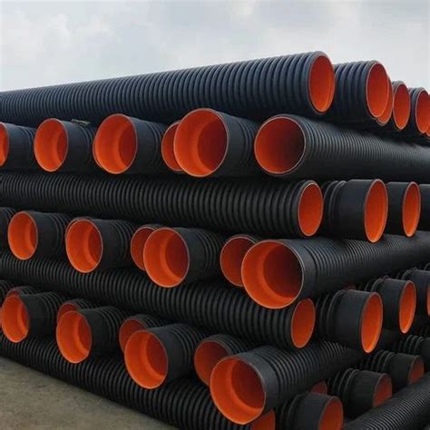 Round Hdpe 400mm Dwc Sewerage Pipe For Sewage Color Black At Best