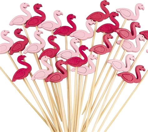 Cocktail Picks Counts Flamingo Decorative Toothpicks For