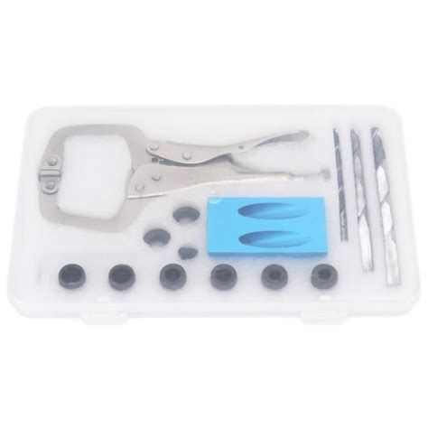 Zerone kit de menuiserie pour perceuse à goujon Kit de gabarit de trou