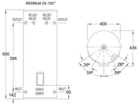 NEW Rheem 50L Single Element Electric Hot Water Heater 191050 EBay
