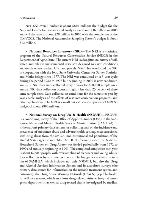 Appendix A Organization Of The Federal Statistical System Principles