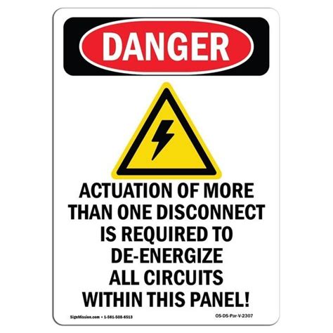 Signmission Safety Sign Osha Danger 18 Height Actuation Of More