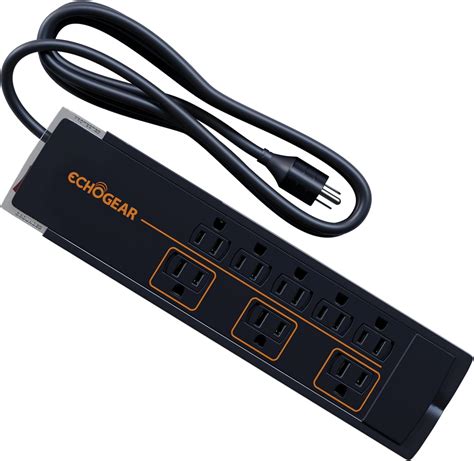 Amazon.com: ECHOGEAR ShockBlocker 8 Outlet Surge Protector Power Strip ...