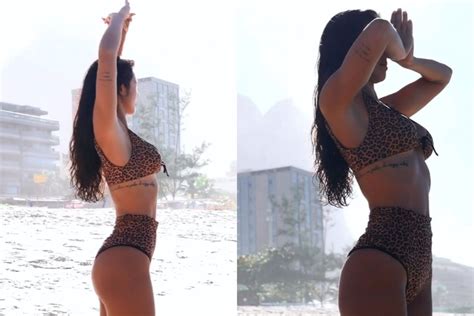 Yanna Lavigne Elege Biqu Ni Hot Pant Para Curtir Dia Na Praia Ver O