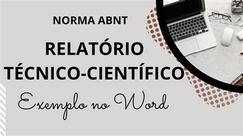 RELATÓRIO TÉCNICO CIENTÍFICO de acordo a NORMA ABNT exemplo no