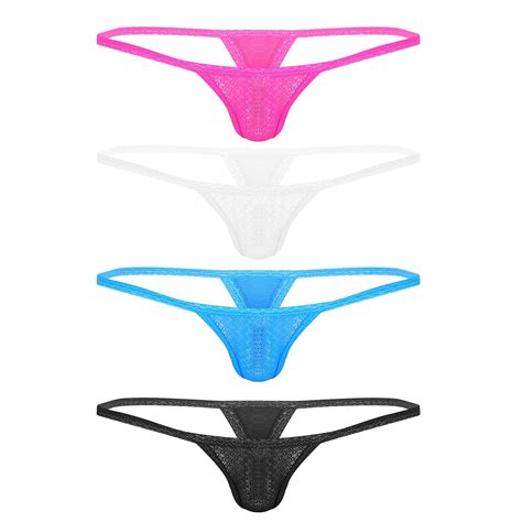 Mens Mini Bikini Briefs Men Sexy Underwear Mesh Translucent Penis Pouch