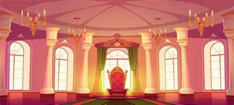 Cartoon Throne Room Interior 23203648 Vector Art At Vecteezy