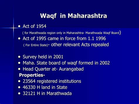 PPT - Introduction to Waqf (The Waqf Act, 1995 with amended Act 2013 ...