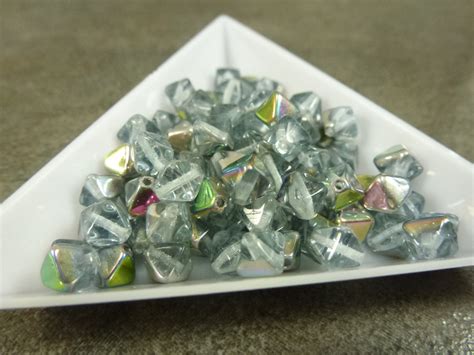 50pc Alexandrite Vitrail Lucerna Bicone Beads 6mm Pressed Czech Glass Etsy