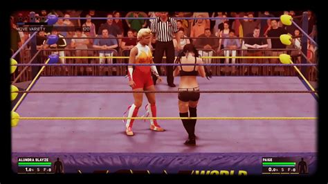 WWE 2K17 Alundra Blayze VS Paige 8mm WCW Saturday Night 92 YouTube