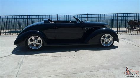 1937 Ford Custom Roadster Black Convertible