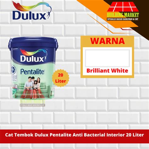 Jual Cat Tembok Dulux Pentalite Antibac Antibacterial Brilliant White