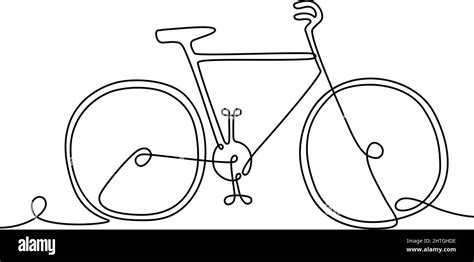 Bicycle In One Continuous Line Drawing Vector Illustration Stock