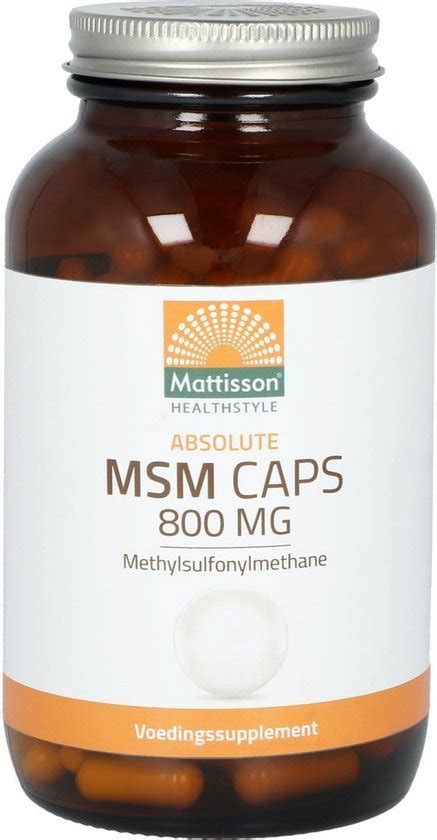 Mattisson MSM 800 Mg Methyl Sulfonyl Methaan MSM Tabletten