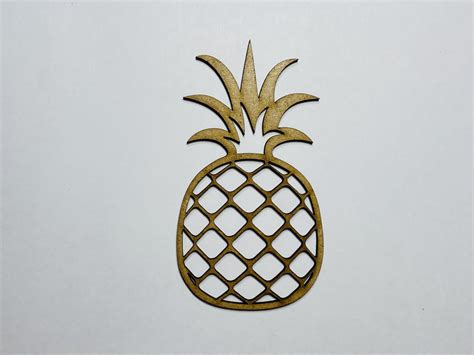 Laser Cut Pineapple Shape Unfinished Wood Cutout Svg Dxf Cdr Ai Pdf