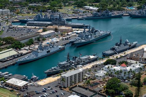 Dvids Images Rimpac Aerial View Of Ships Moored At Pearl