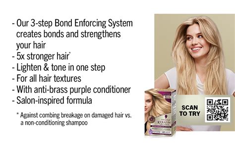 Amazon Schwarzkopf Keratin Blonde Hair Dye Natural Blonde Hi Lift Permanent Color