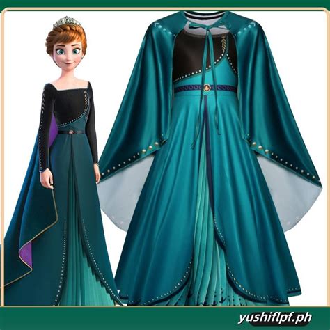 frozen anna elsa dress girls party dresses cosplay anna snow queen