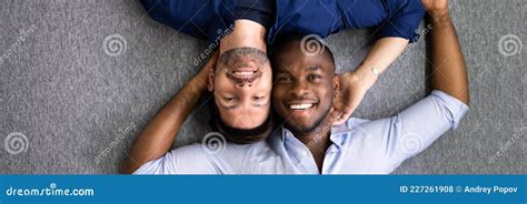 Happy Romantic Gay Couple Relaxing Stock Photo Image Of Domestic Banner 227261908
