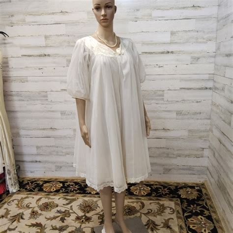 Intimates Sleepwear Vintage Pc Lingerie Set Babydoll Nightgown And Robe Poshmark