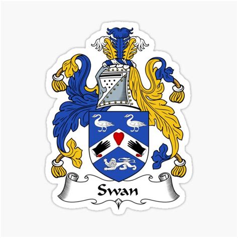 "Swan Coat of Arms / Swan Family Crest" Sticker by ScotlandForever ...