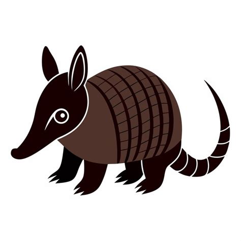 A Armadillo Vector Silhouette Premium AI Generated Vector