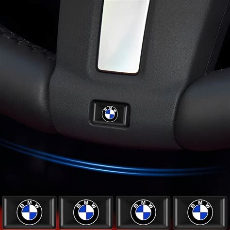 10 BMW Stickers 3D Adhesive Aluminum Sticker Logo Emblem Decoration for Tuning Car Key Rims ...